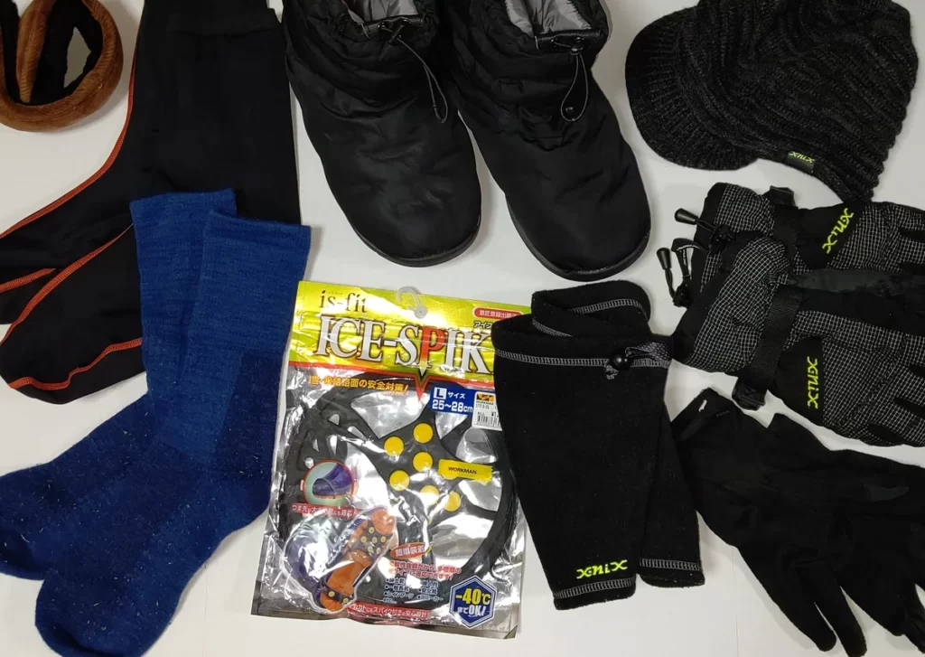 手持ち防寒装備と買足し品